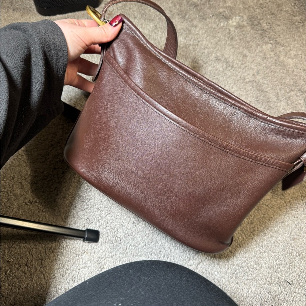 Coach Vintage Leather Crossbody Bag 'Worth Bag' #4143 Brown Excellent Condition